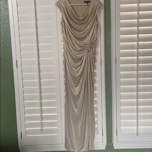 Tadashi Shoji gown with waist brooch